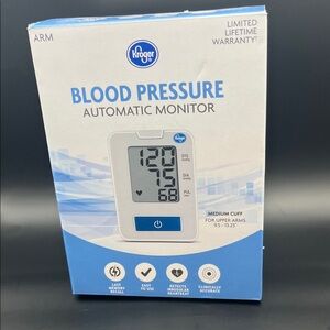 NIB Kroger Blood Pressure automatic monitor MEDIUM CUFF health wellness